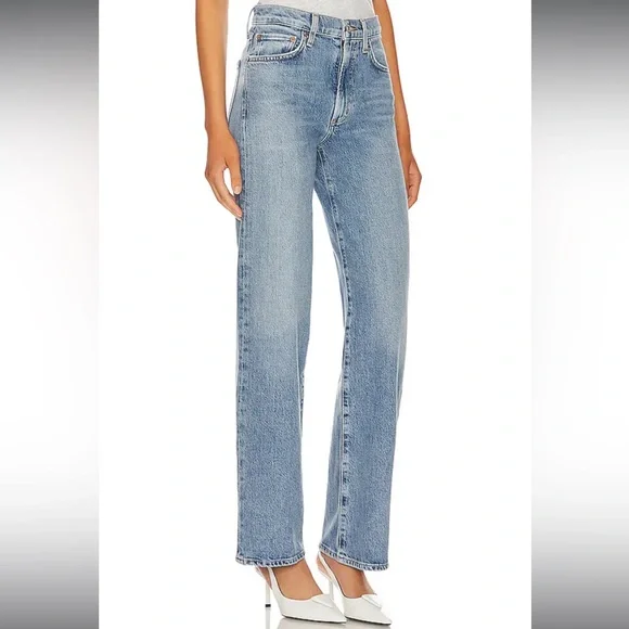 Agolde Harper Mid Rise Relaxed Straight Jeans - Picture 2 of 7